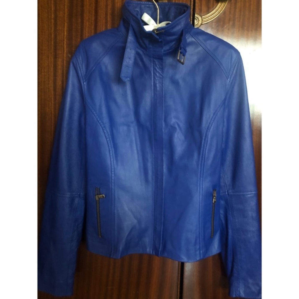 Blue Leather Jacket